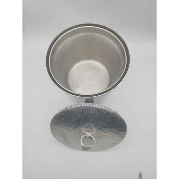 MCM BW Buenilum Hammered Aluminum Ice Bucket Two Handle - Picture 6 of 12